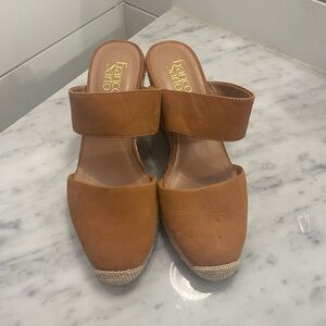Franco Sarto Espadrille Wedge Slip On Sandals Size 8